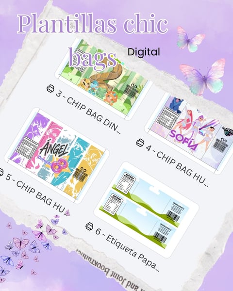 Plantillas chic digital bags collection