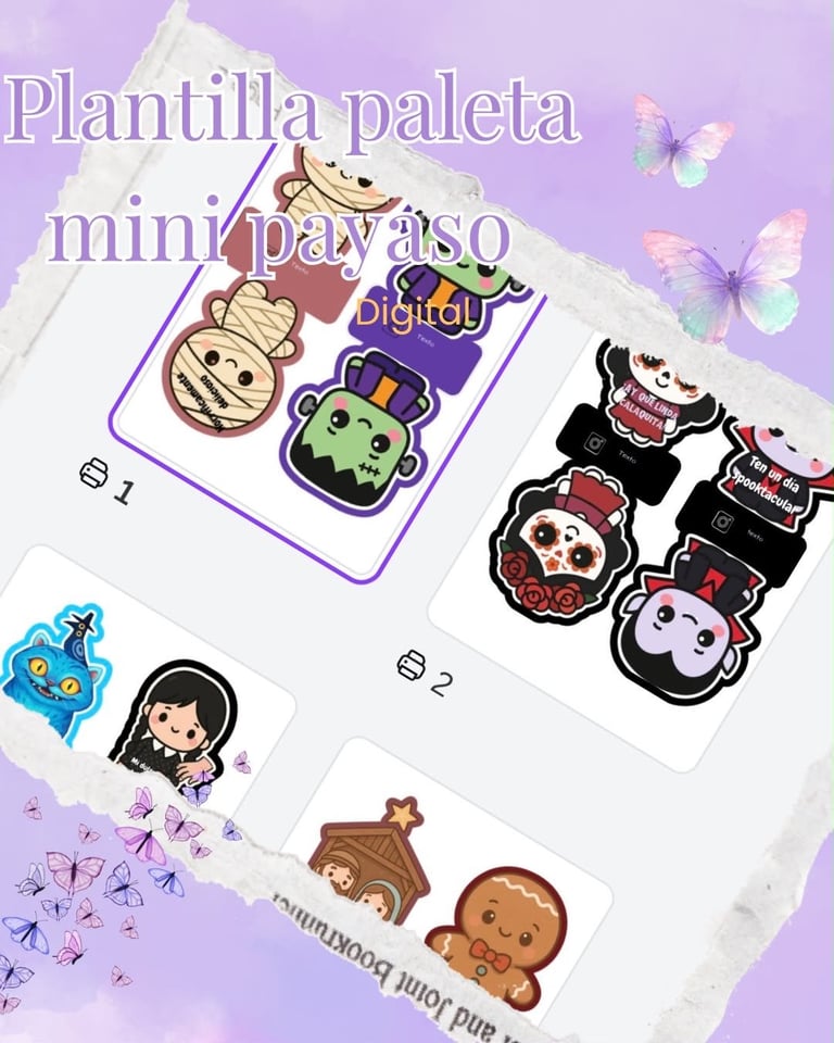 Plantilla paleta mini pay digital