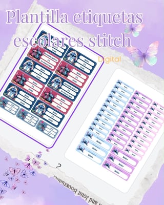 Printable school supply labels
